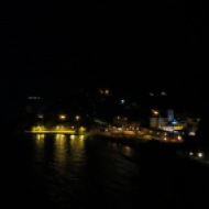 Monterosso at night when I hiked up a nearby hill