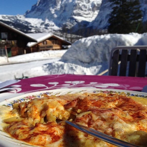 Hearty mountain Rosti in a sublime setting